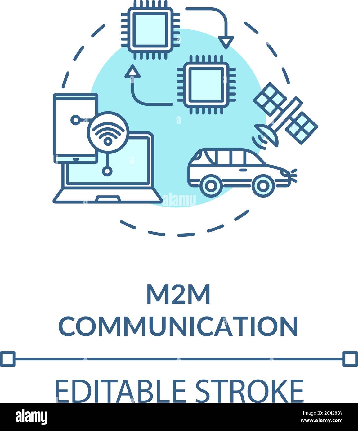 Communication m2m Banque d'images vectorielles - Alamy