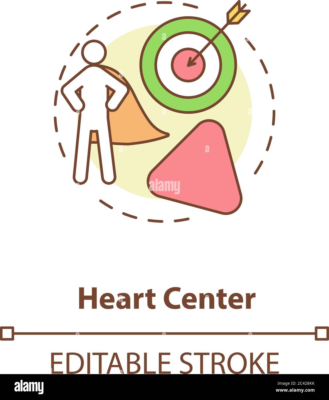Icône de concept de centre cardiaque Illustration de Vecteur