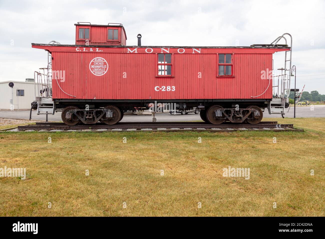 Caboose, Monon Railroad Museum, Monon, Indiana, Etats-Unis, par James D Coppinger/Dembinsky photo Assoc Banque D'Images