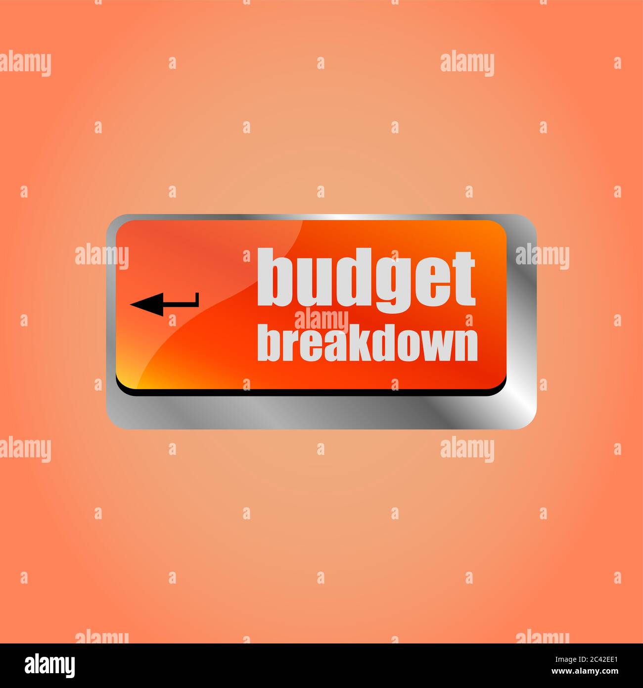 Ventilation du budget des mots sur un clavier de PC ordinateur Banque D'Images