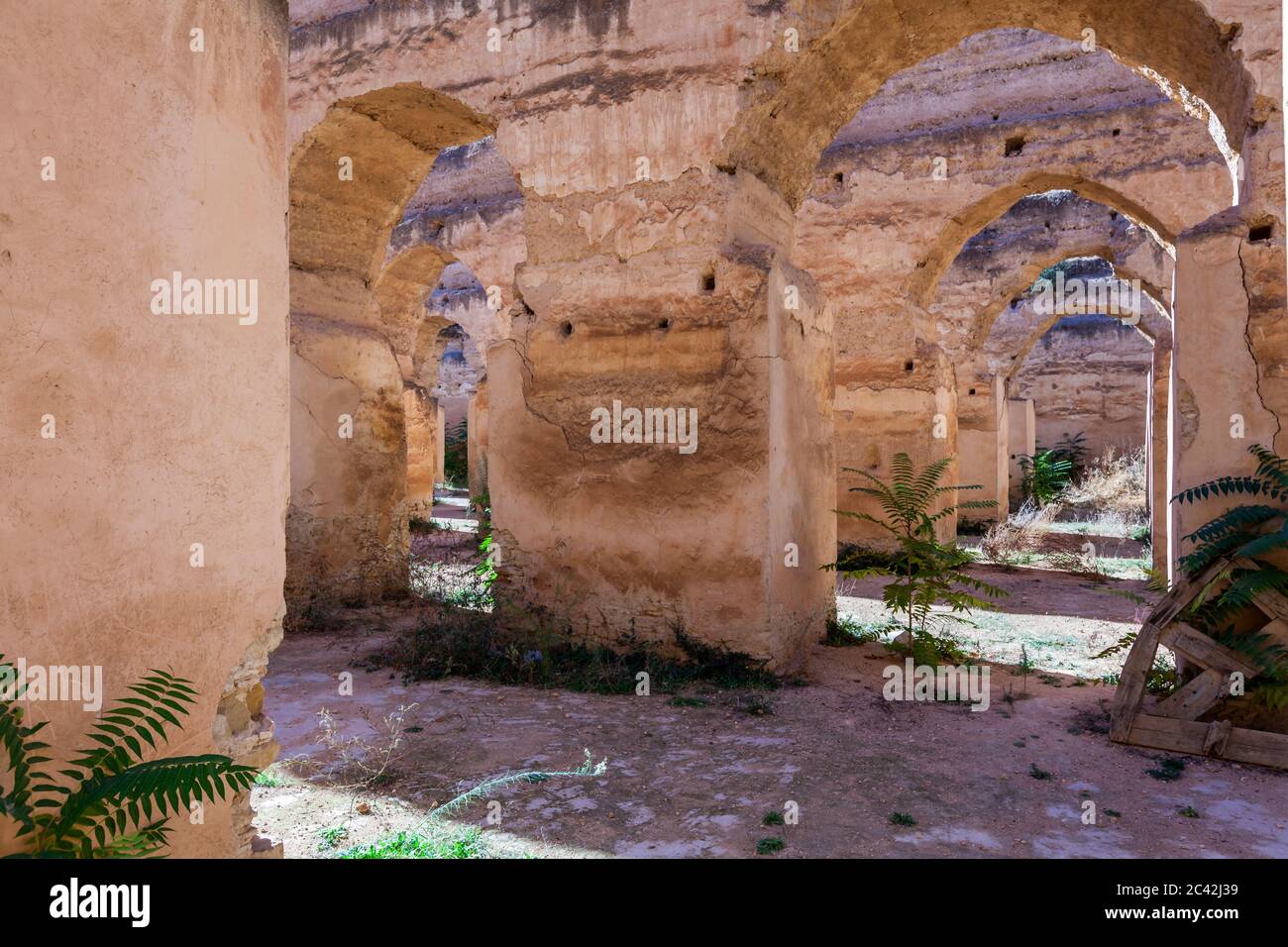 Le complexe de bâtiments Heri es-Souani est un site classé au patrimoine mondial de l'UNESCO à Meknes, au Maroc Banque D'Images