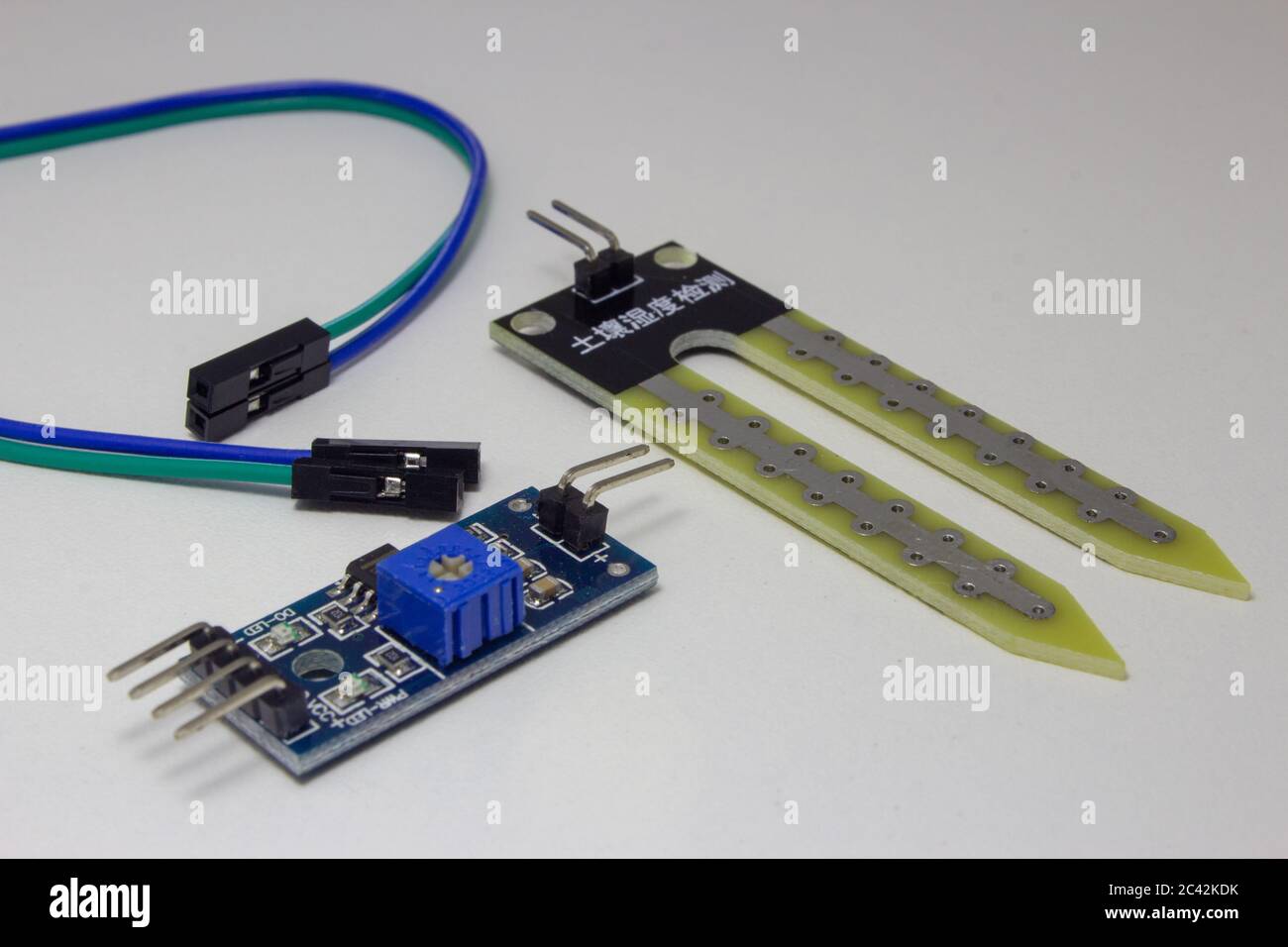 Capteur d'humidité du sol pour arduino ou un autre microcontrôleur électronique Banque D'Images