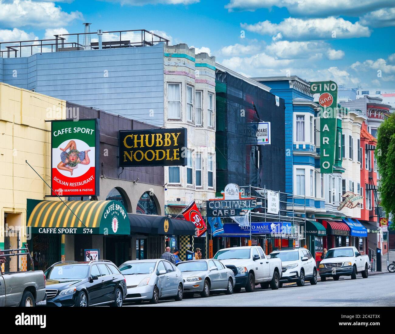 Petite Italie à San Francisco Banque D'Images