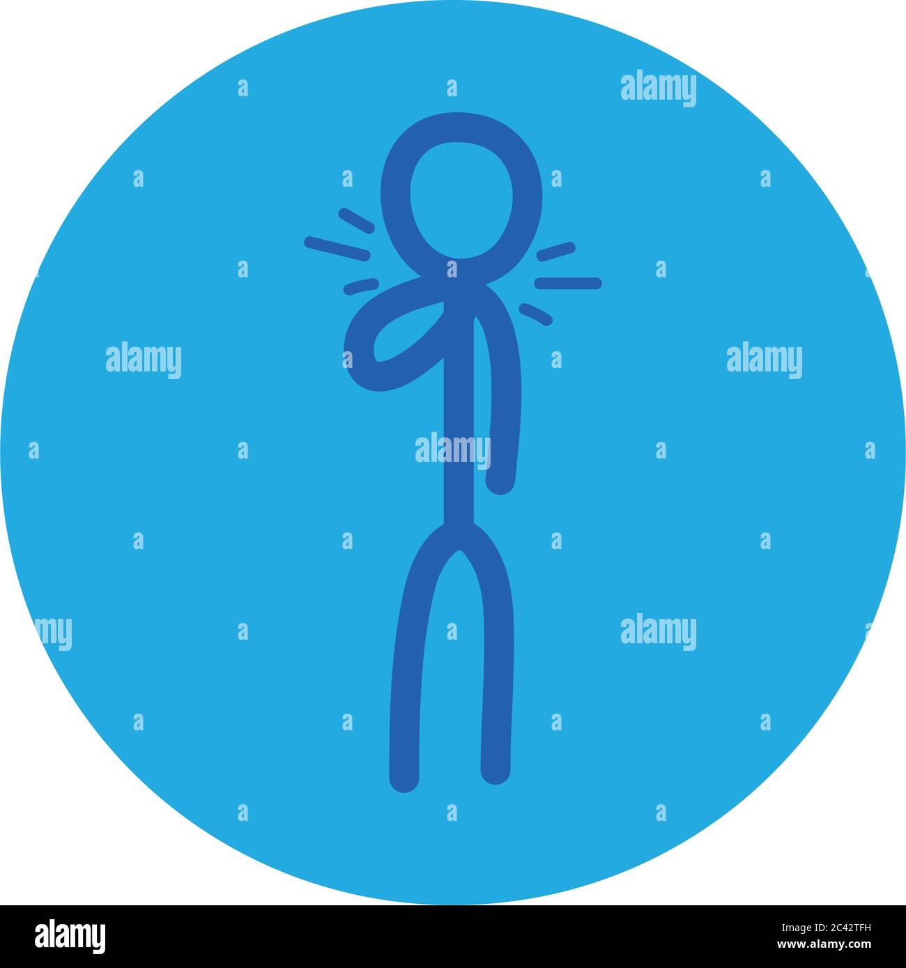 Figurine à bloc de style bloc de mal de gorge Icon design de soins médicaux et de covid 19 thème du virus illustration vectorielle Illustration de Vecteur