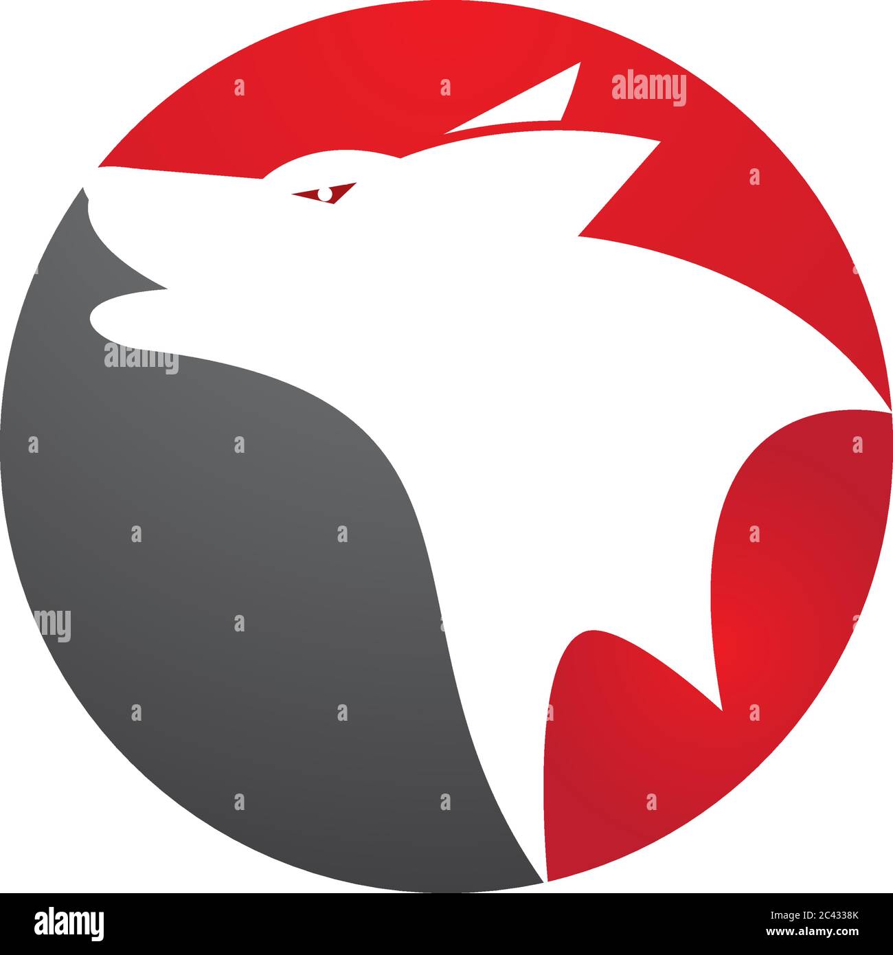 Modèle de logo Wolf motif d'illustration d'icône vectorielle Illustration de Vecteur