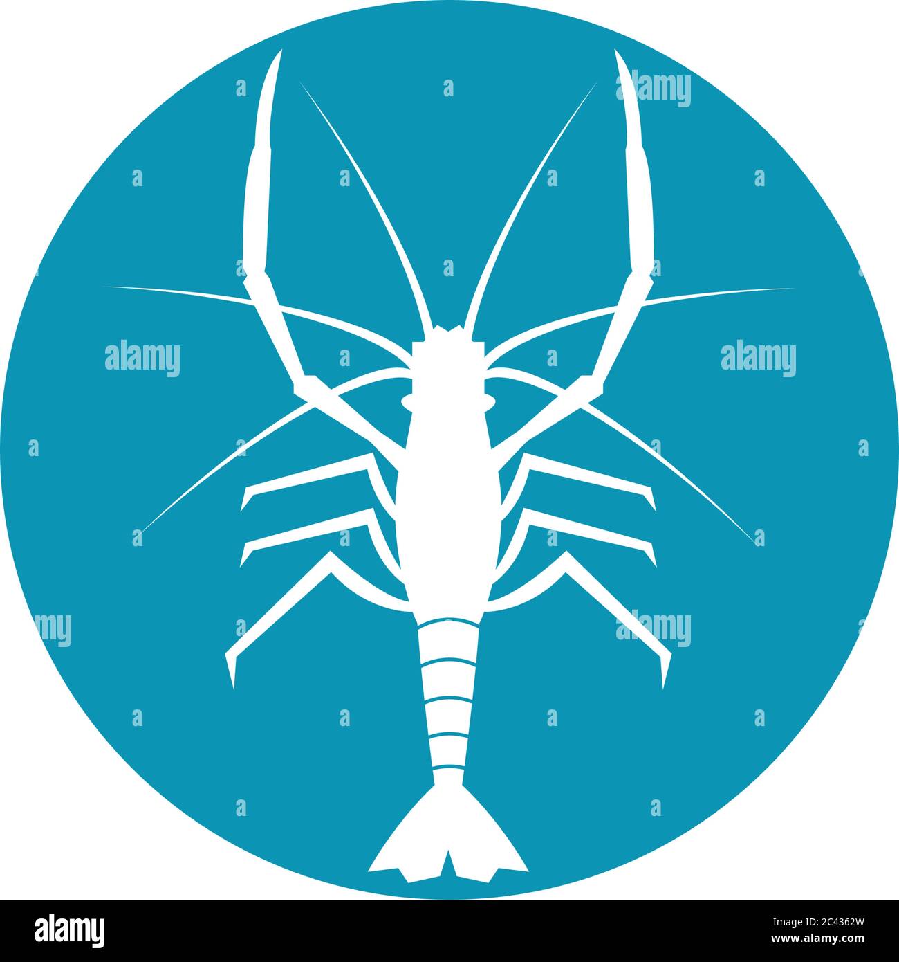 Modèle de logo de crevettes vector icône illustration design Illustration de Vecteur