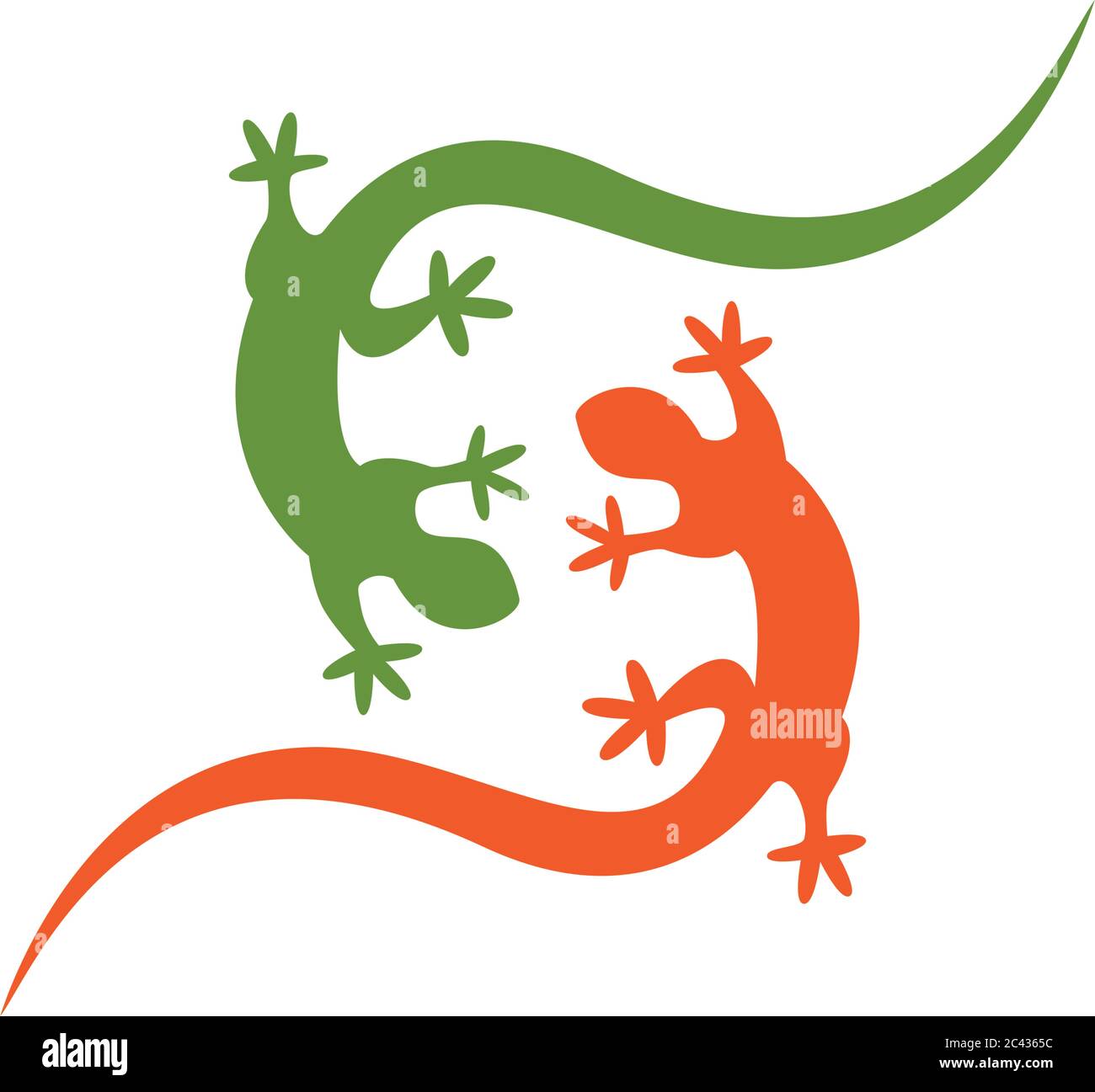 Modèle de logo d'illustration vectorielle Lizard Illustration de Vecteur