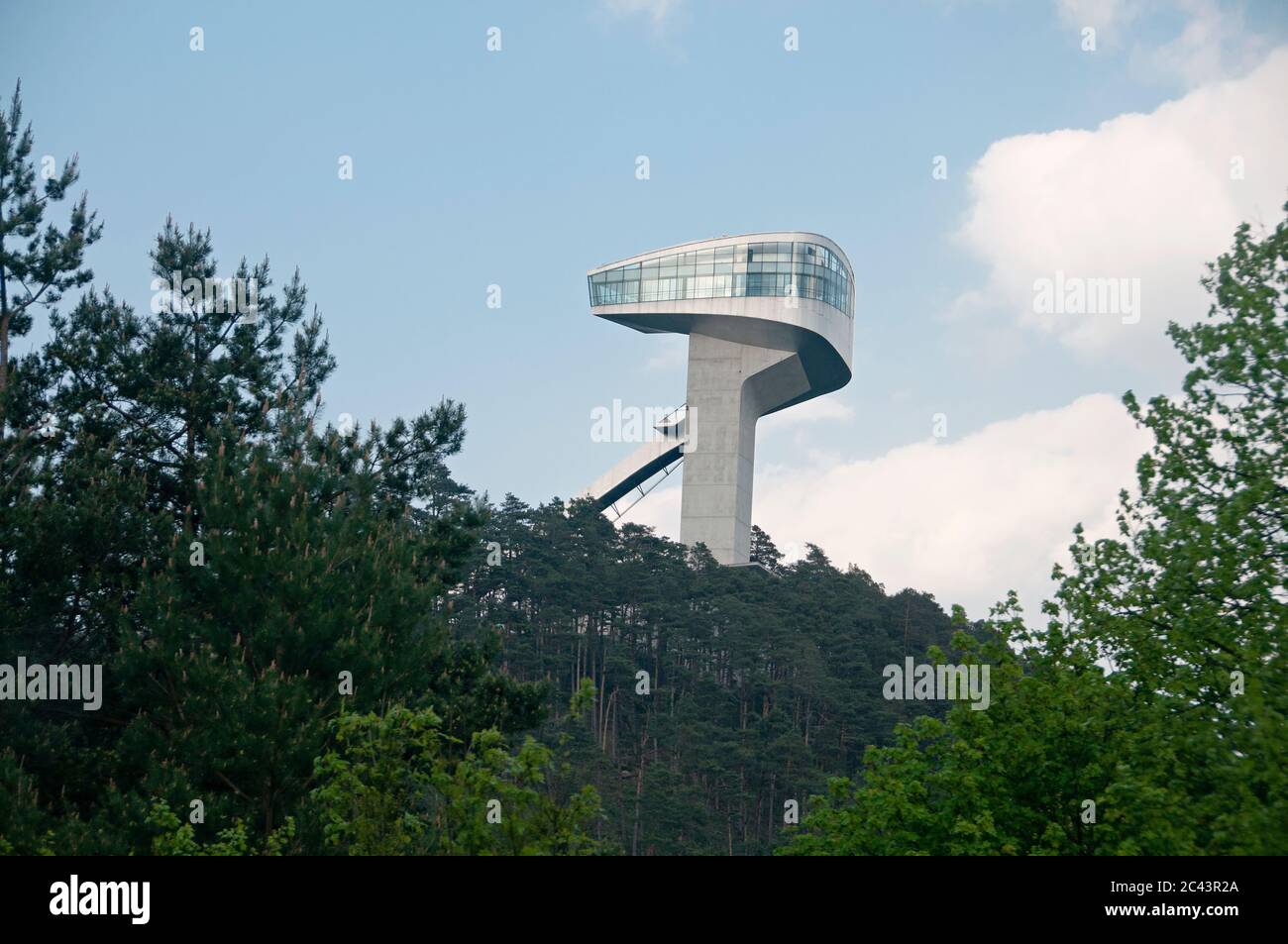 Tour du saut à ski de Bergisel à Innsbruck, Autriche Banque D'Images