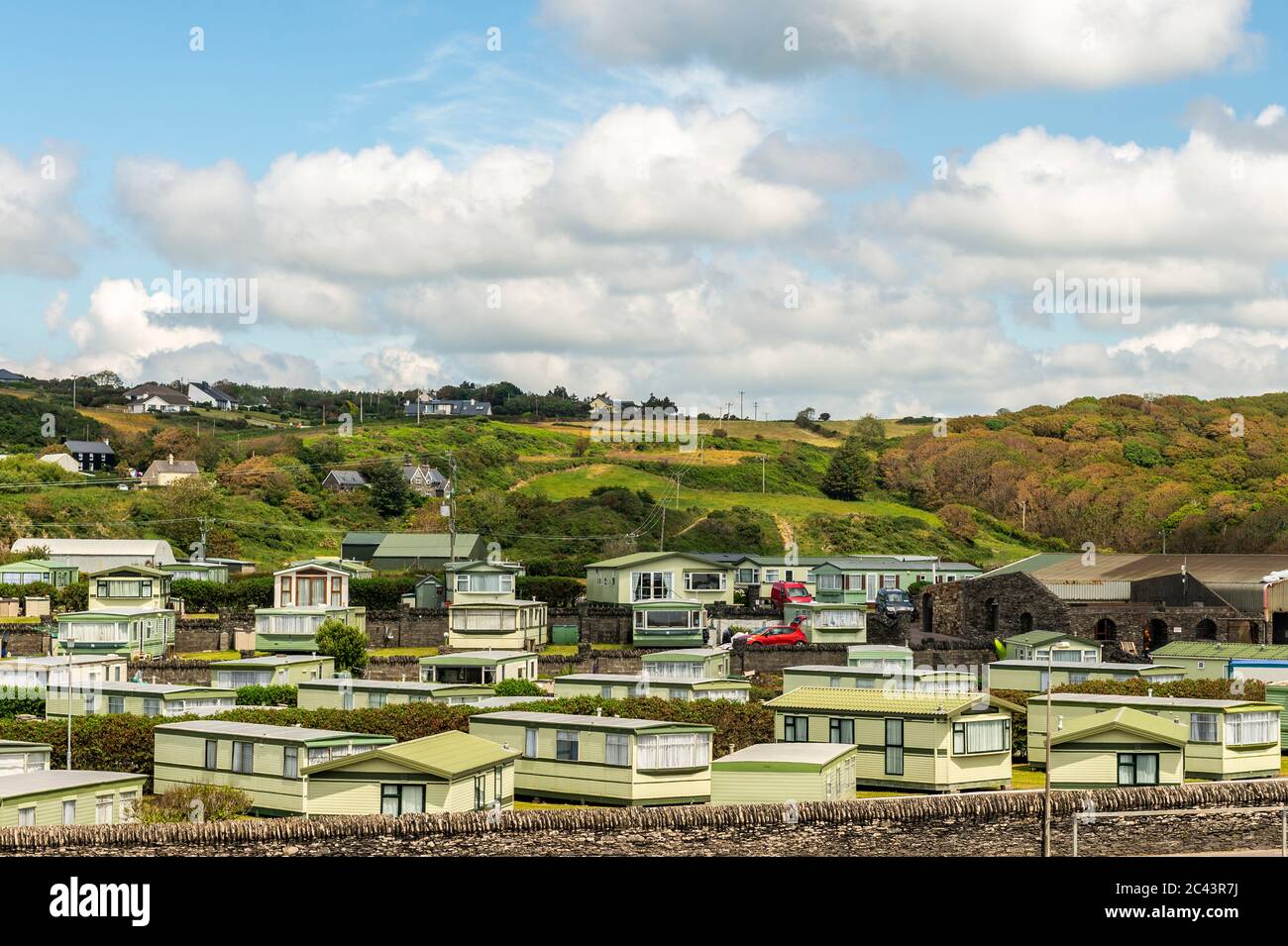 Hayes Static Caravan Park, Owenahincha, West Cork, Irlande. Banque D'Images