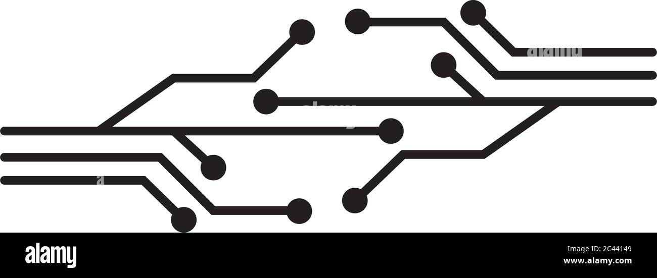 Modèle de logo de circuit dessin d'illustration d'icône vectorielle Illustration de Vecteur