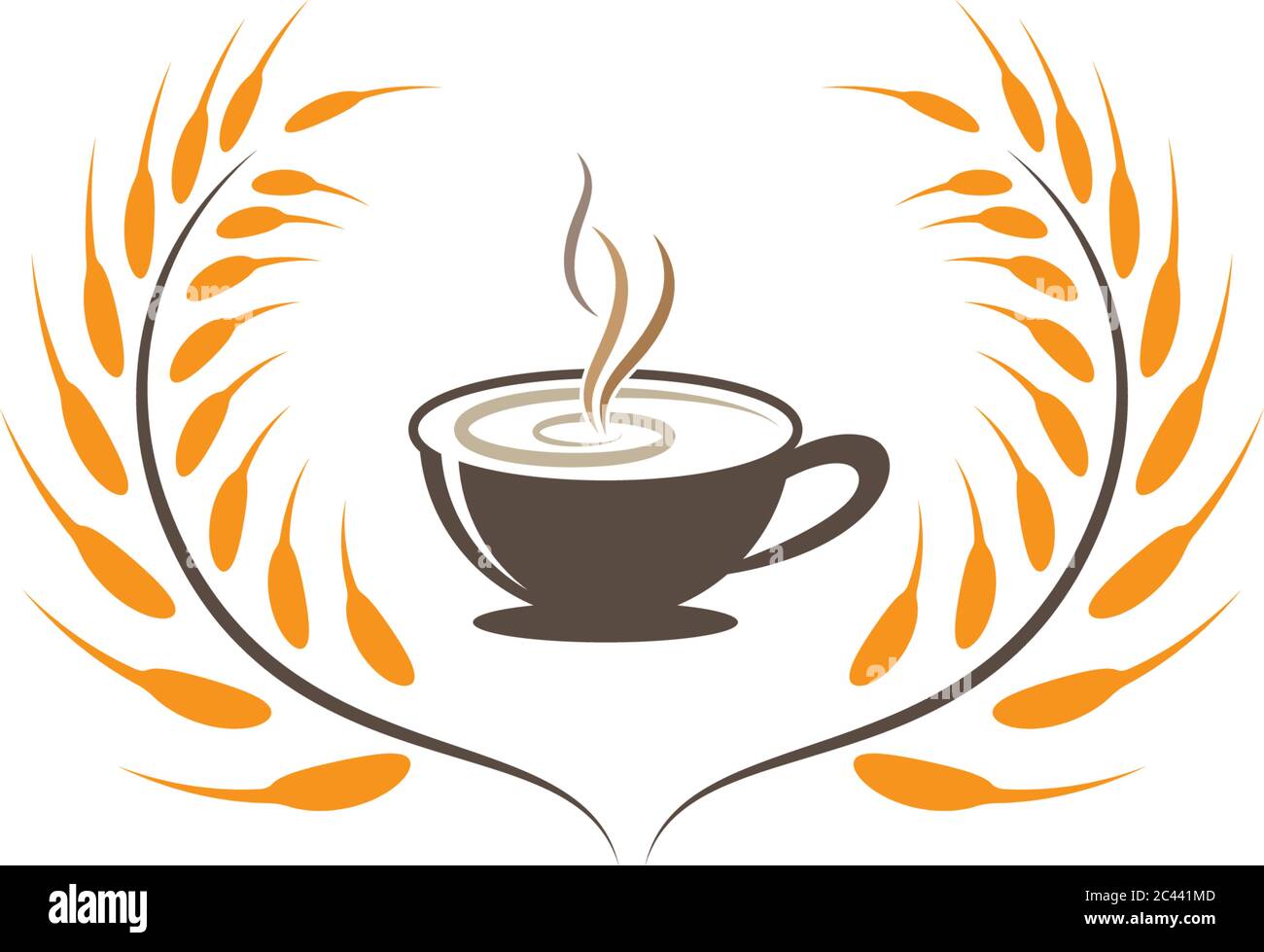 Logo de tasse à café, motif vectoriel Image Vectorielle Stock - Alamy