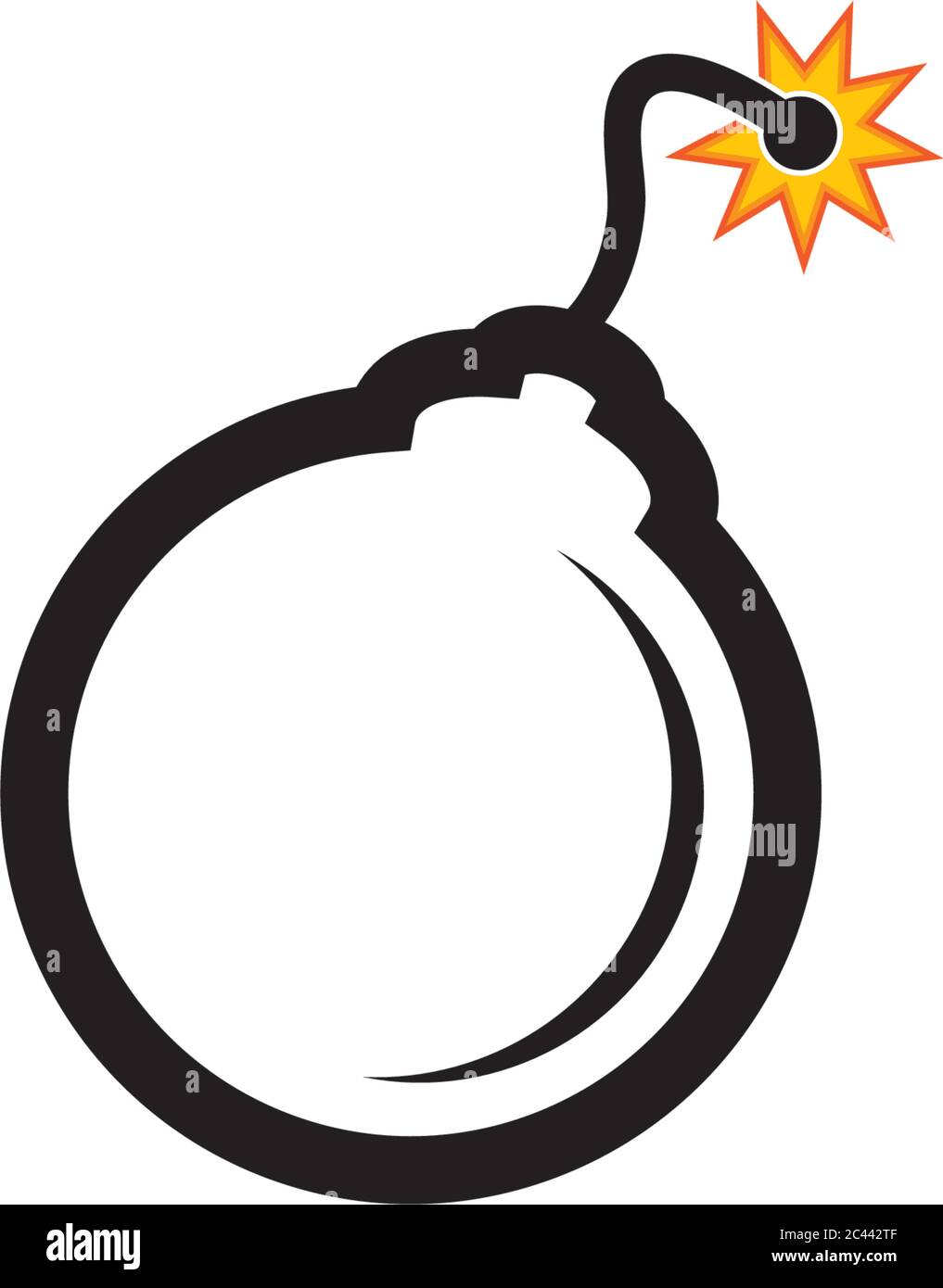Illustration de l'icône du logo de la bombe nucléaire Illustration de Vecteur