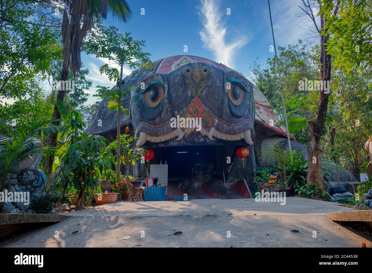 Nakhon Pathom, Thaïlande-février, 2020:Temple du Dragon de Wat Samphran dans le quartier Sam Phran.Temple bouddhiste Banque D'Images
