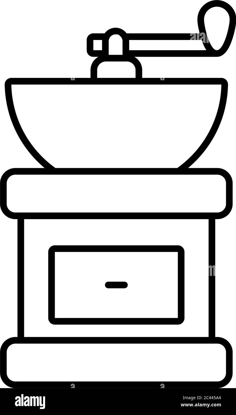 icône de machine à café sur fond blanc, style de ligne, illustration ...