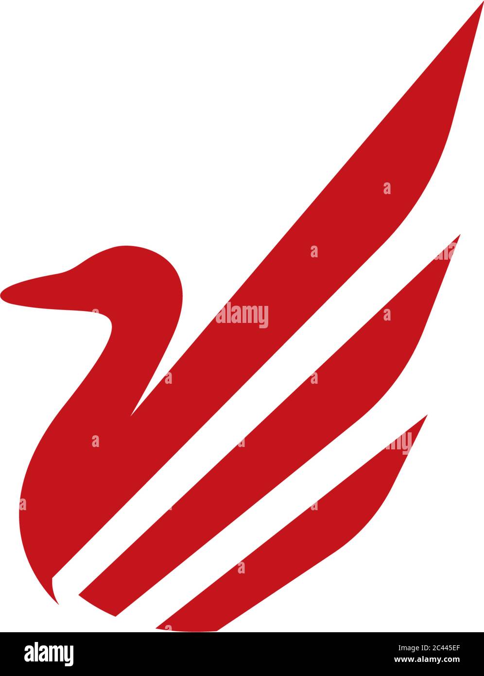 Illustration de l'icône vectorielle du modèle de logo Duck Illustration de Vecteur