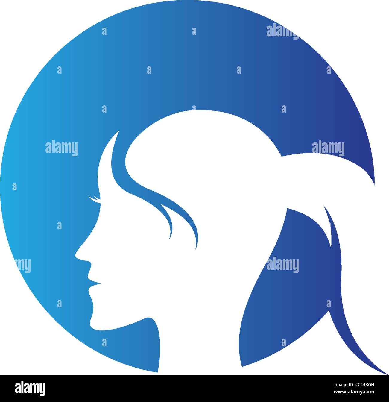 Femme de caractère logo illustration silhouette vecteur icône Illustration de Vecteur