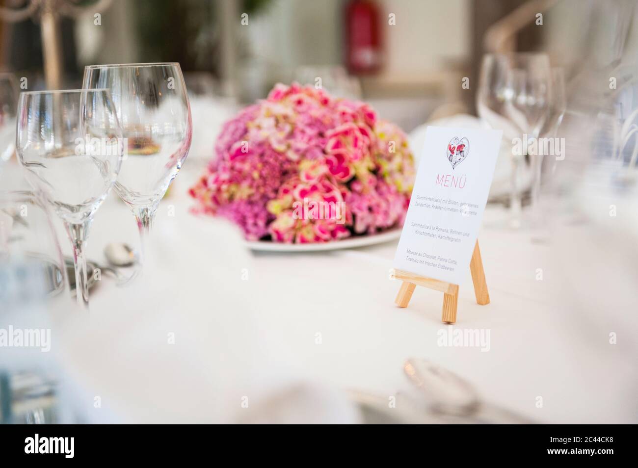 Table pour un mariage Banque D'Images