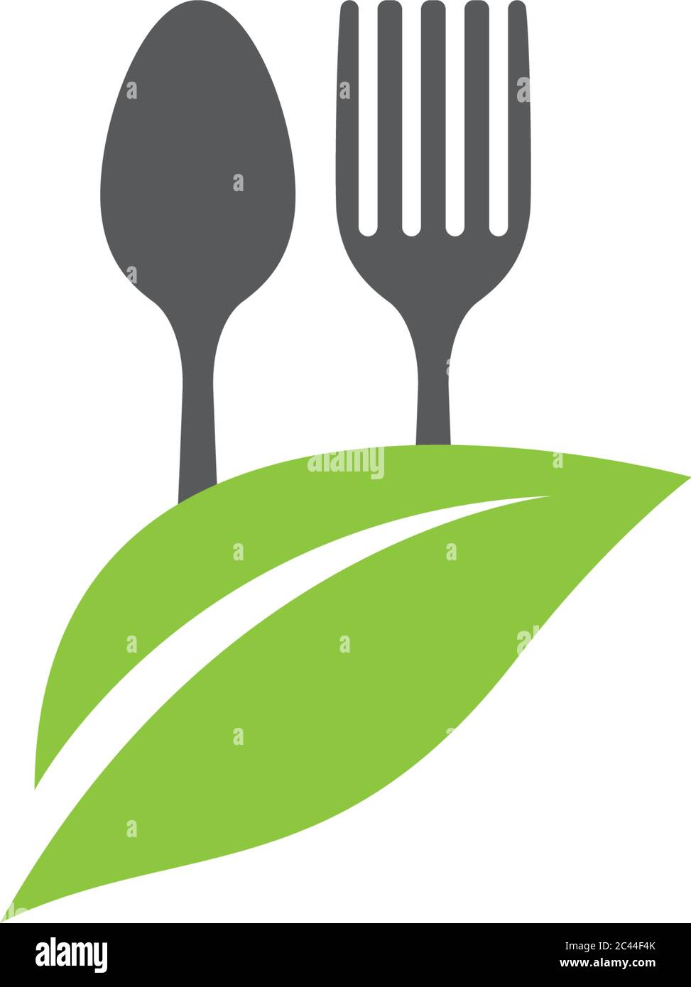 Illustration de l'icône vectorielle du modèle de logo d'aliments biologiques Illustration de Vecteur