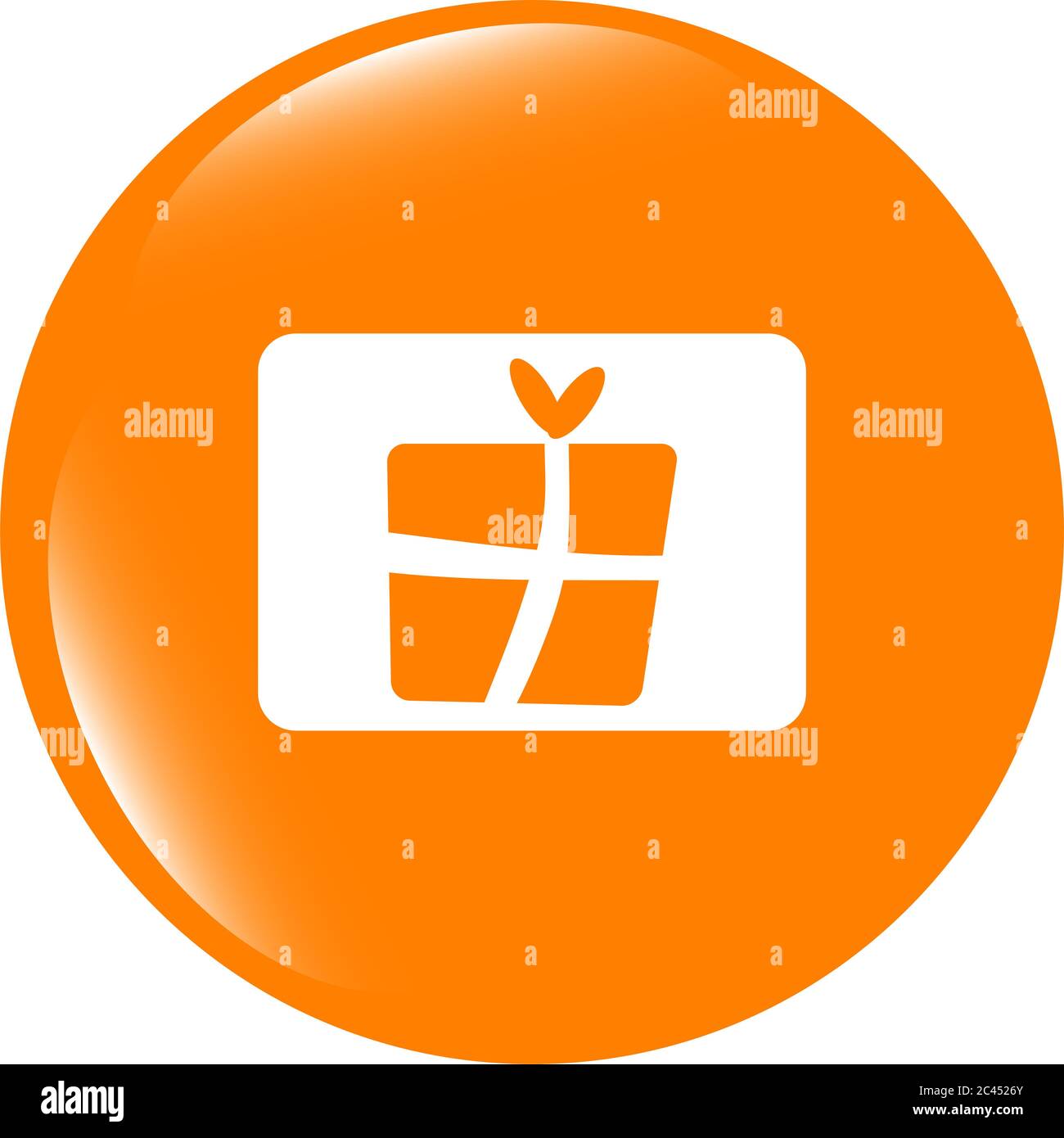 Icône cadeau - metal bouton app pour Noël et d'halloween Banque D'Images