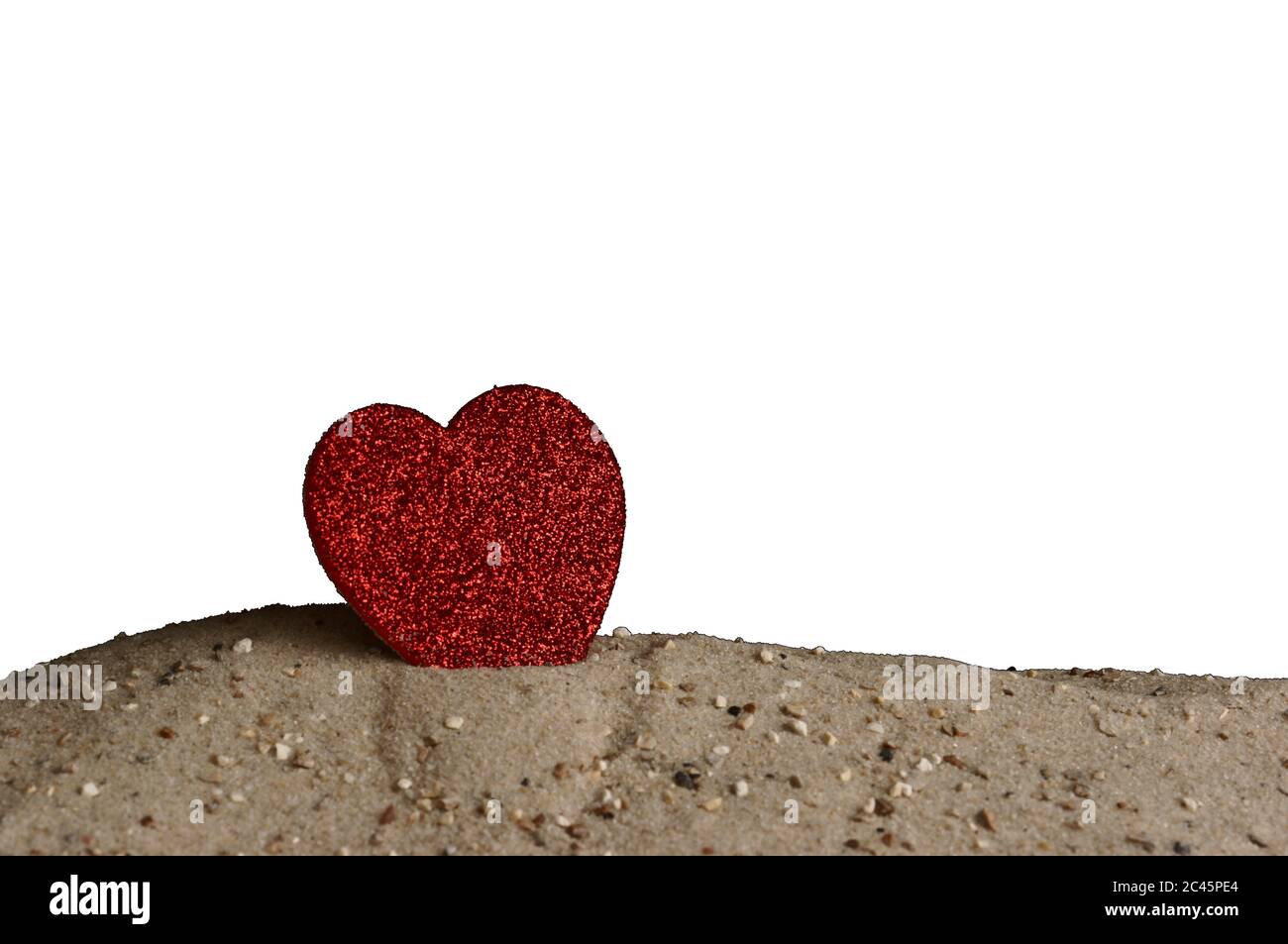 Cœur dans le sable - Couper Banque D'Images