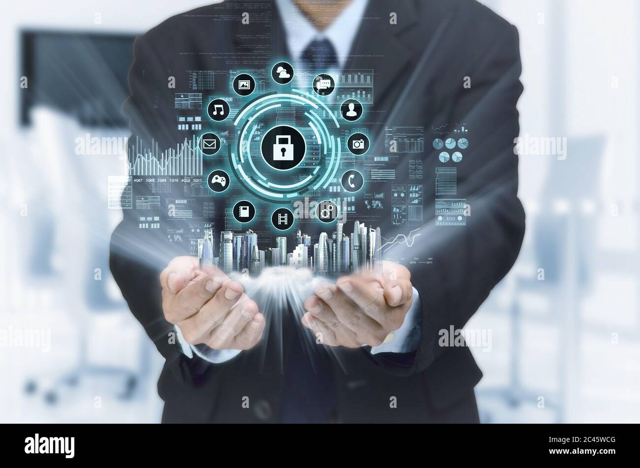 Internet Technology réseau d'entreprise sécurisé Banque D'Images