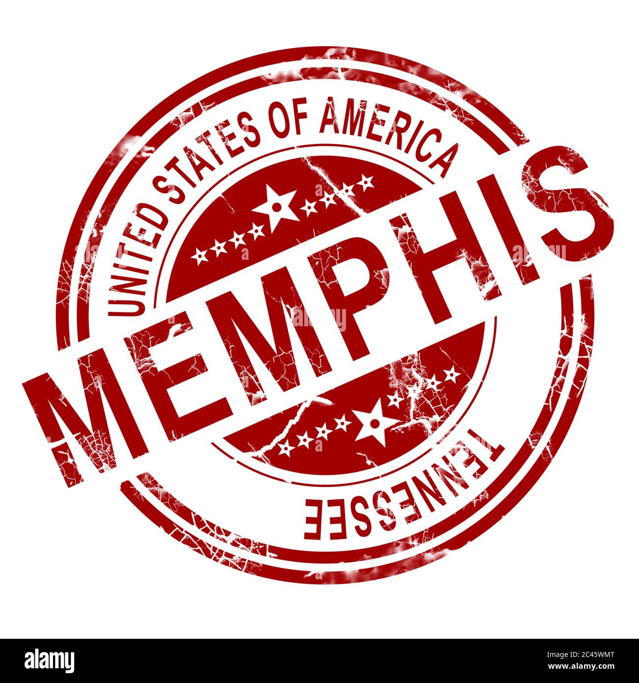 Memphis rouge sur fond blanc, 3D Rendering Banque D'Images