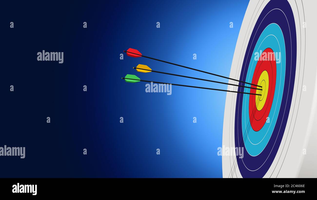 Concept d'entreprise : décision sur la cible Banque D'Images