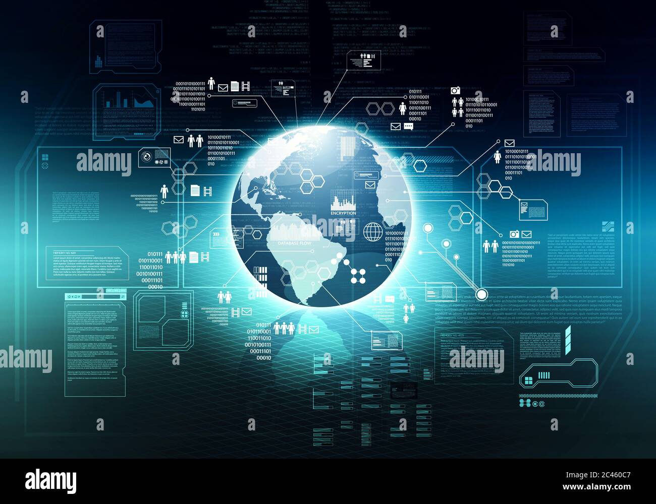Concept de technologie Big Data Internet Banque D'Images