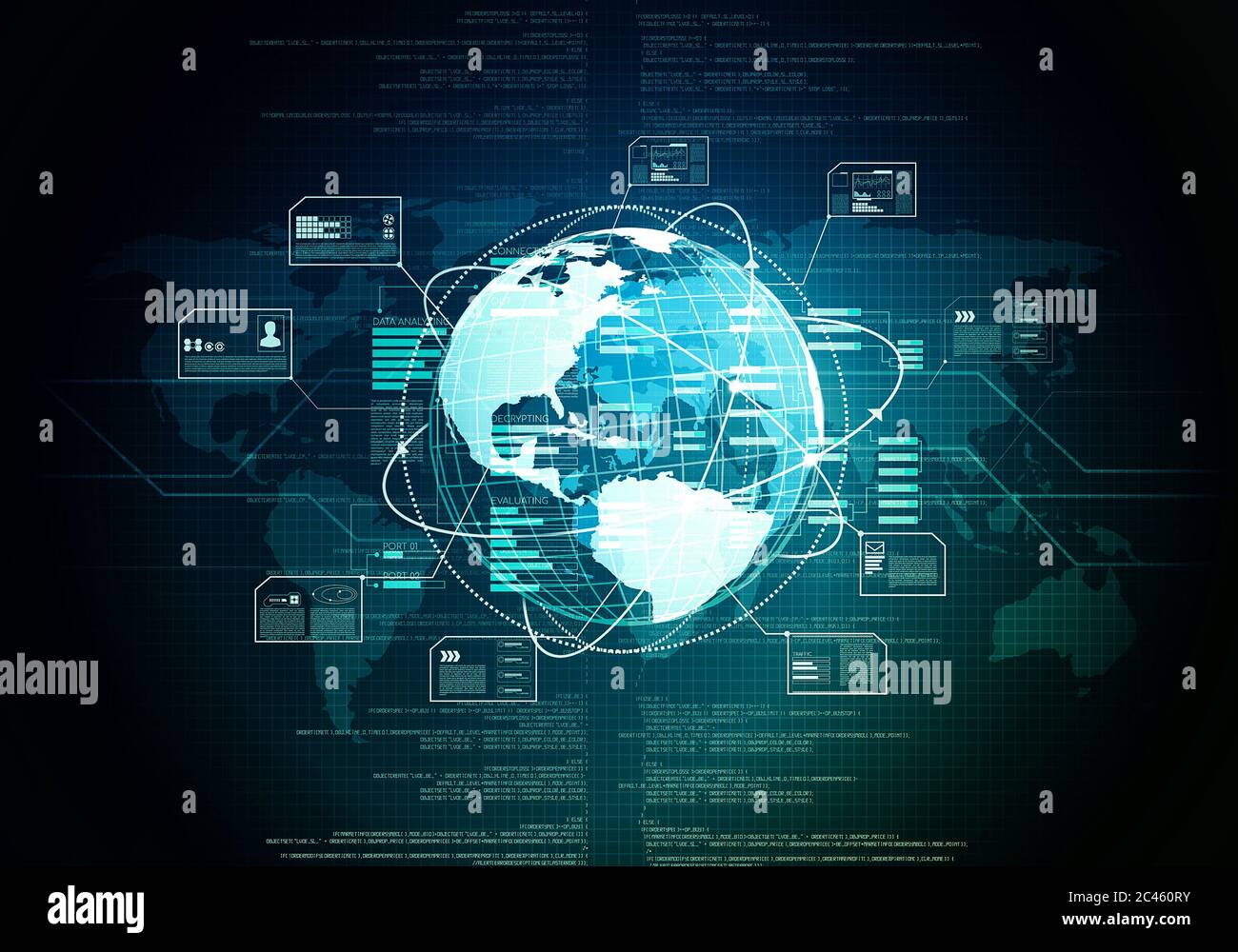 Concept Internet de la technologie Big Data Banque D'Images