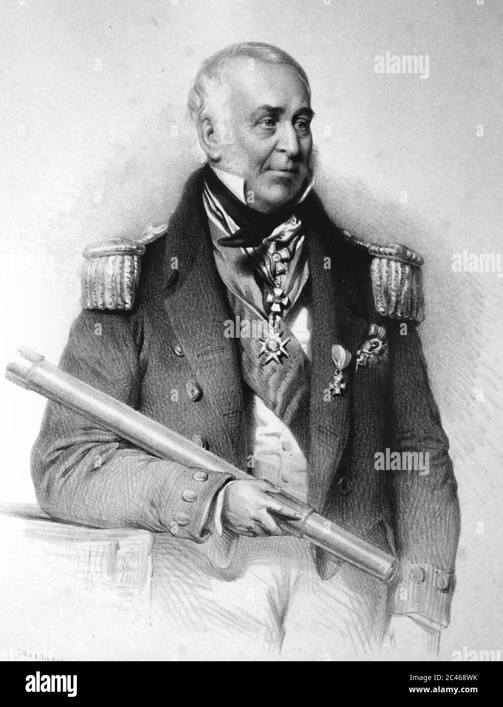 CHARLES NAPIER (1786-1860) Officier et politicien anglais de la Marine royale Banque D'Images