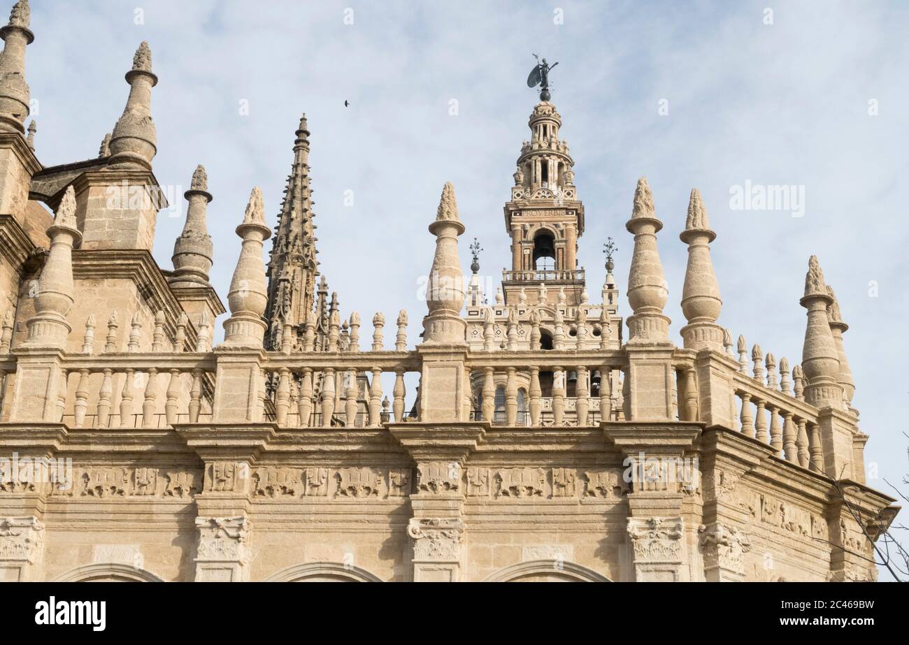 Cathédrale de Séville, cathédrale Saint-Marie ou la ville de See Banque D'Images