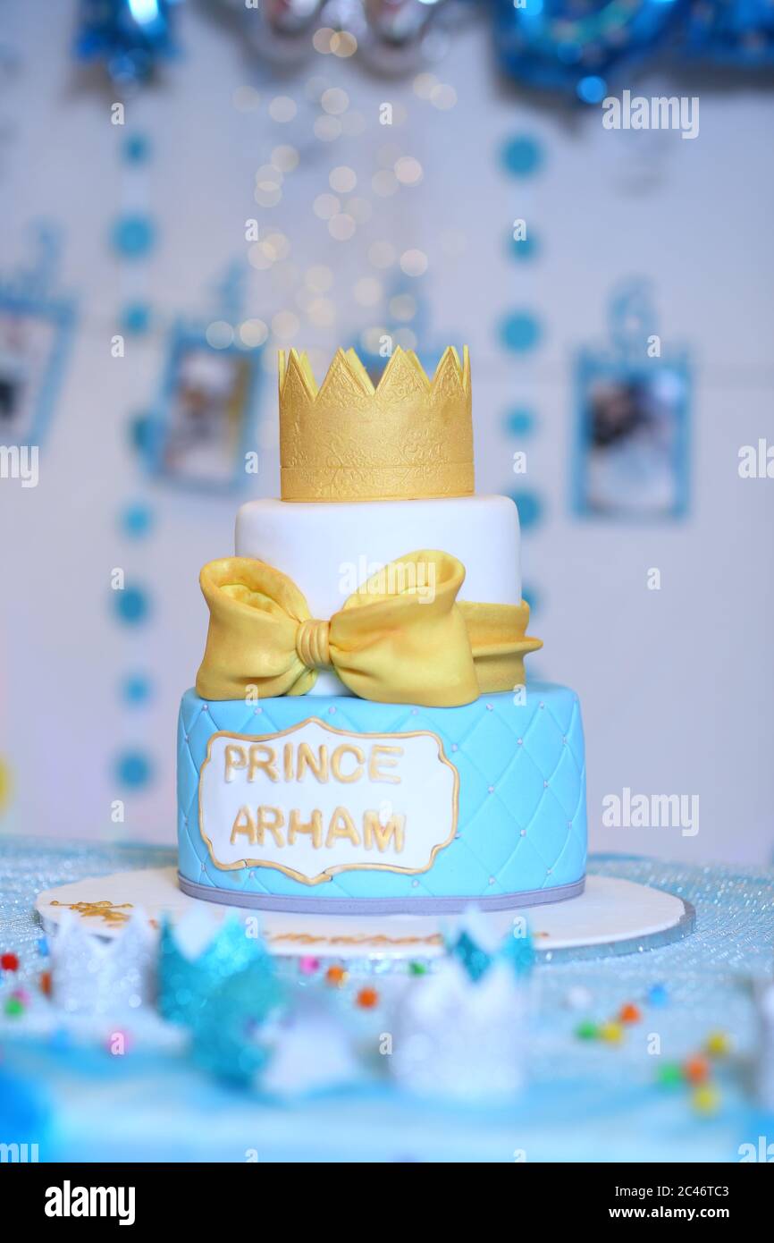 Decoration D Anniversaire Pour Garcon Gateau D Anniversaire Photo Stock Alamy