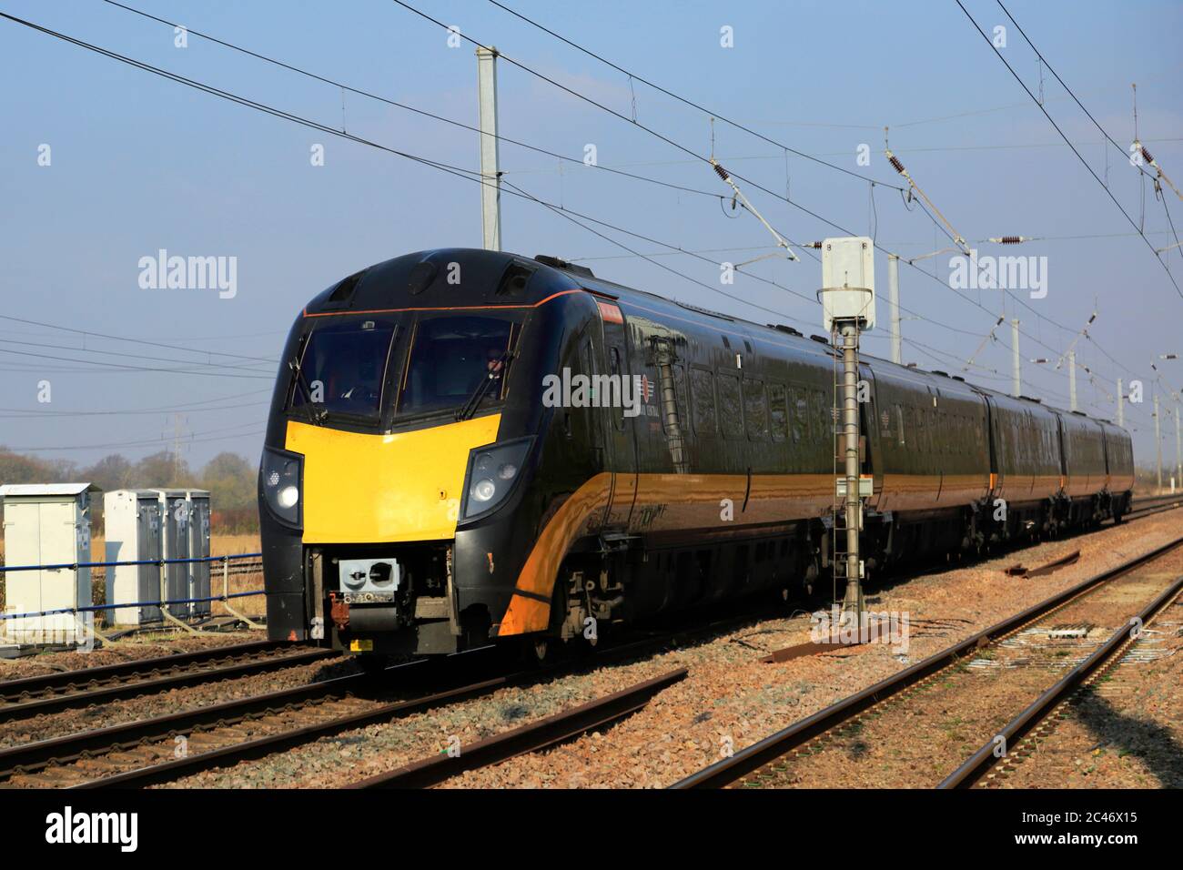 180 classe Zephyr, Grand Central Trains, East Coast Main Line Railway, Peterborough (Cambridgeshire, Angleterre, RU Banque D'Images