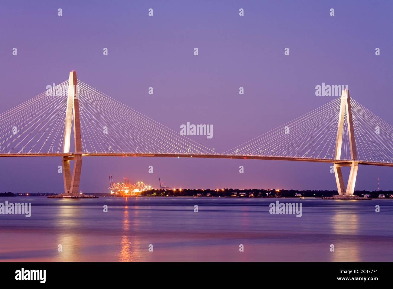 Pont Arthur Ravenel Jr., Charleston, Caroline du Sud, USA Banque D'Images