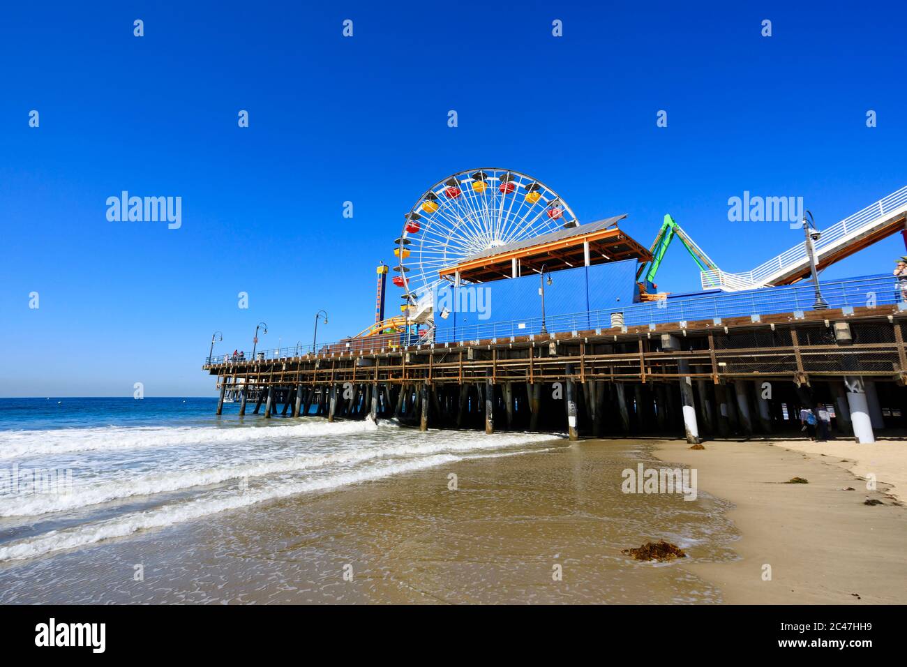 Ocean Park Amurations montagnes russes et roulette sur la jetée. « Santa Monica » Californie États-Unis d'Amérique Banque D'Images