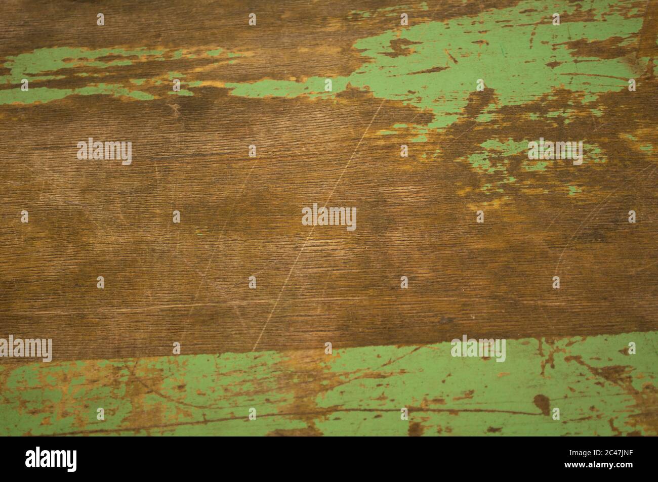 Table en bois vert pastel pour papier peint, fond, étiquettes. Effet rare Banque D'Images