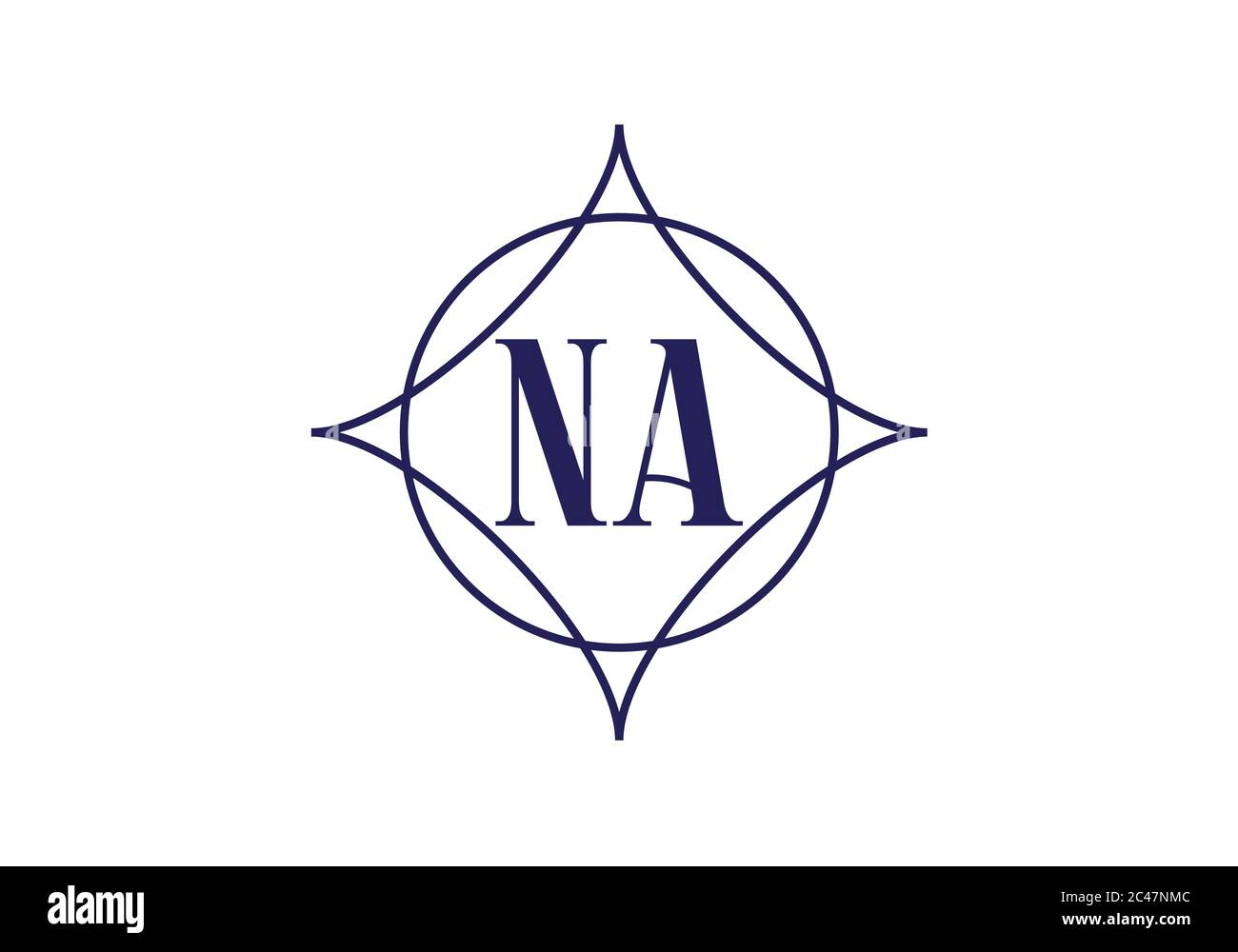 Lettre initiale du monogramme N MODÈLE de vecteur de logo. N UN logo lettre Illustration de Vecteur