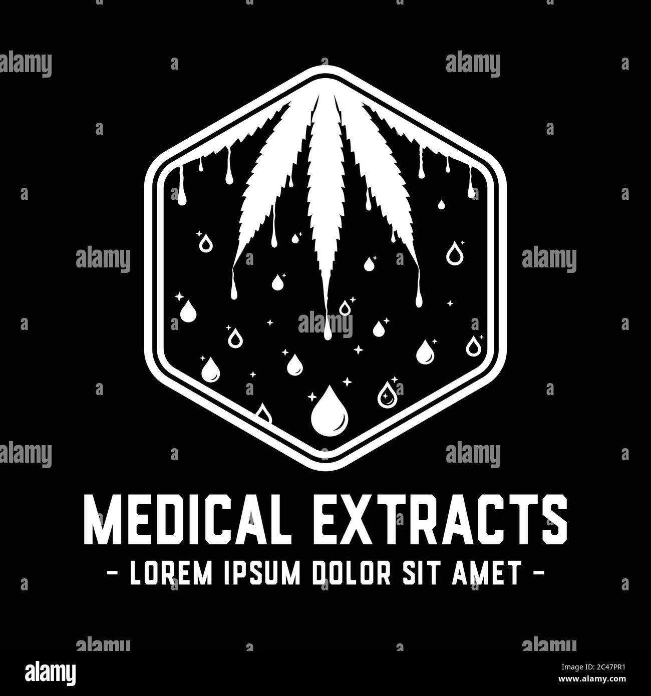 Logo Medical Extracts. Vecteur et illustration Image Vectorielle Stock