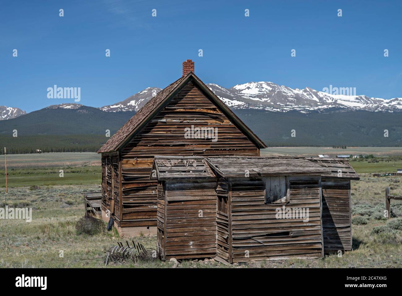 La grange a été abandonnée dans la région de Arkansas Headwaters près de Leadville, Colorado, le long du Colorado 24 Banque D'Images