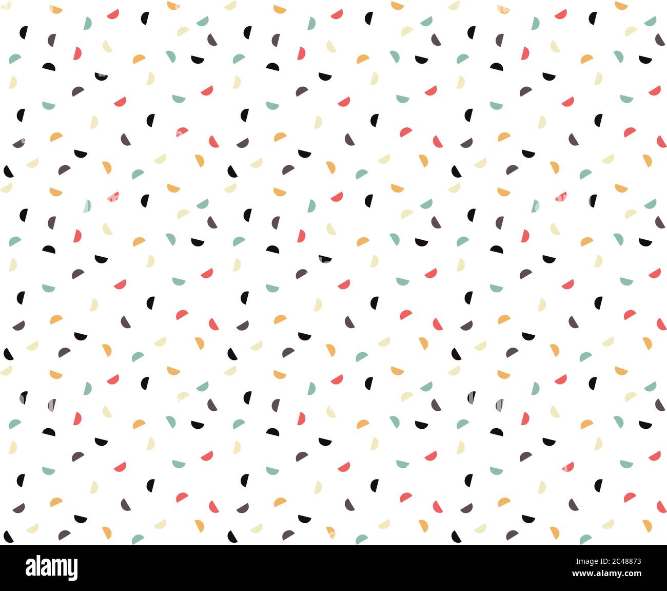 Sans coutures motif demi-cercles colorés, style confetti. Illustration vectorielle Illustration de Vecteur