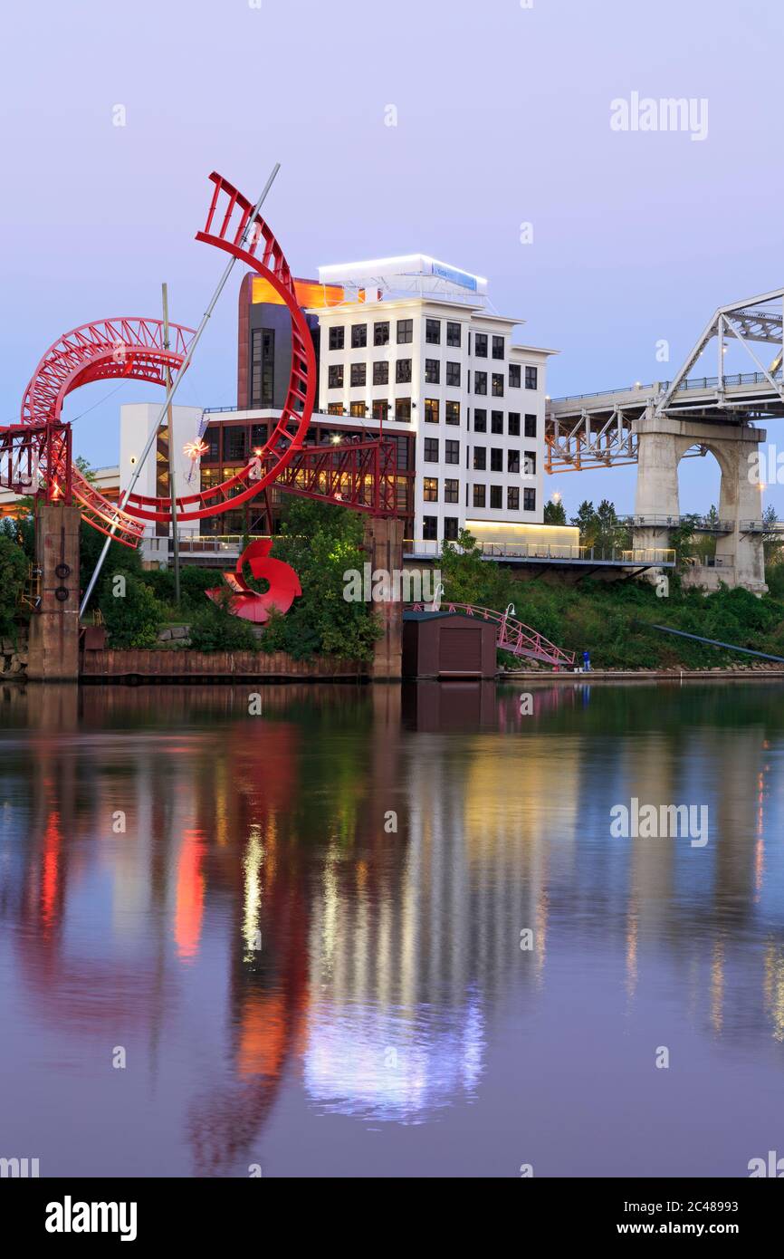 Ballet Ghost by Alice Aycock,East Bank Machineworks,Nashville,California,USA Banque D'Images