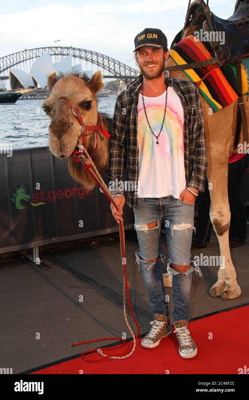 L'acteur Tyler Atkins (Puberty Blues) arrive sur le tapis rouge pour la  première de Sydney de pistes (en photo avec les chameaux mâles 'Syd' Photo  Stock - Alamy