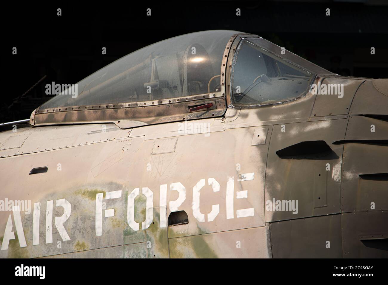 HANOÏ, VIETNAM, APR 20 2019, Cockpit de l'ancien combattant de l'US Air Force. Banque D'Images