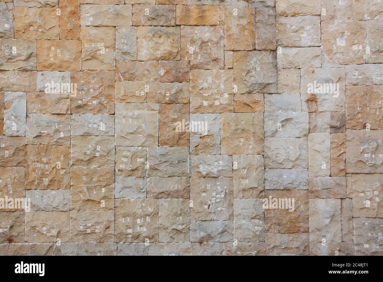 Mur de pierre ébréché arrière-plan très gros plan Banque D'Images