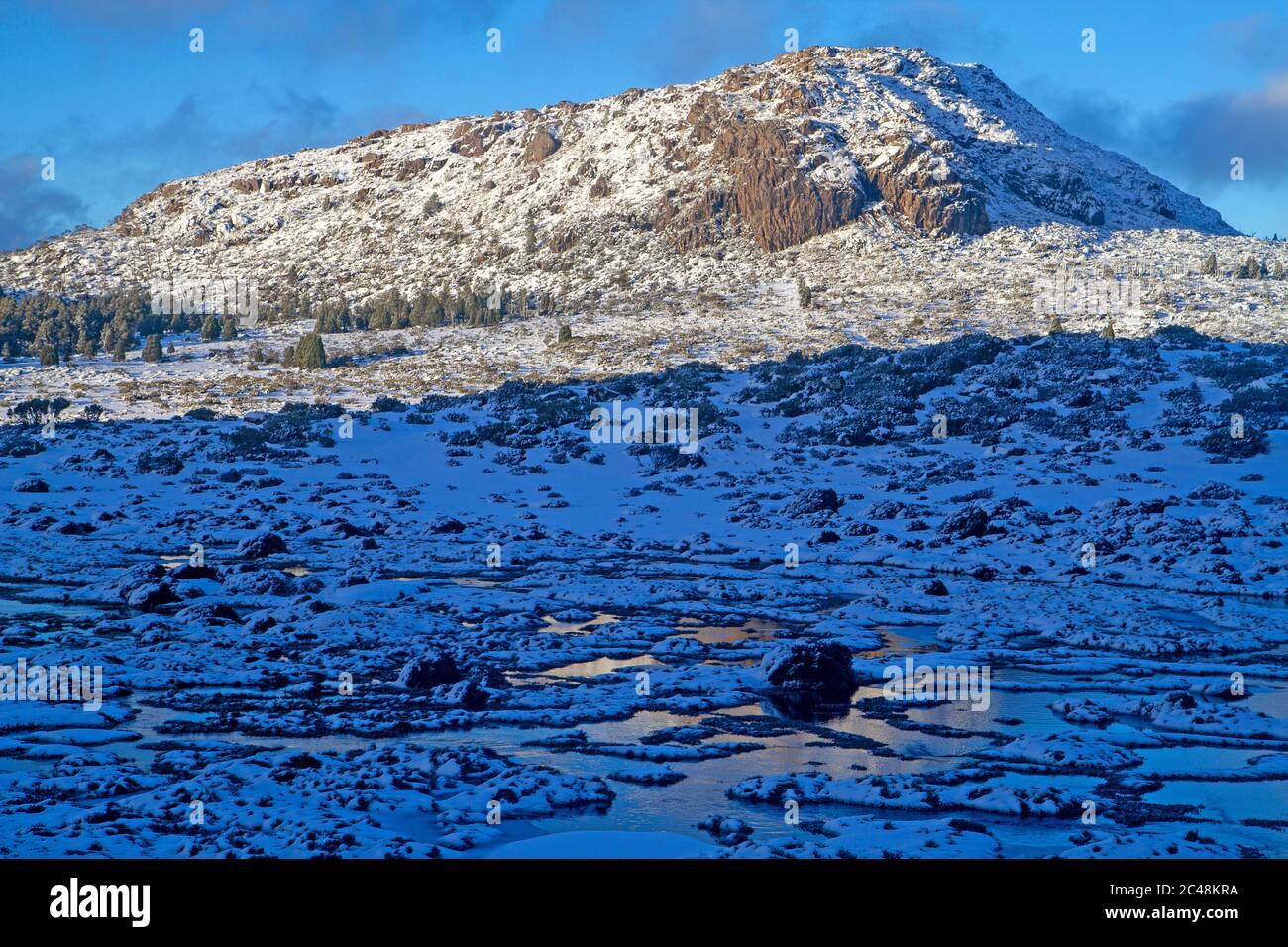Hiver dans le parc national des remparts de Jérusalem Banque D'Images
