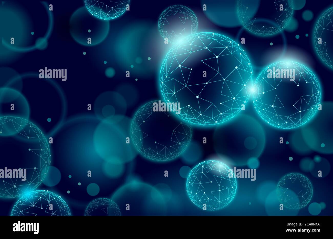 3D nanotechnologie fullerène texture cyberespace. Conception de matériaux modernes en fibres nano-chimiques. Superconducteur de couche de macro-structure de molécule d'atome Illustration de Vecteur