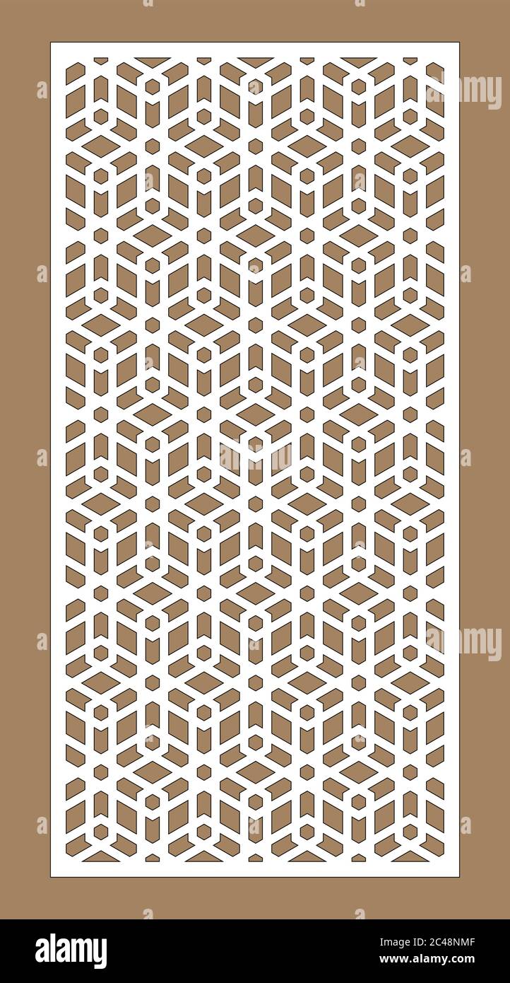 Panneau vectoriel découpé au laser. Décoration CNC, design jali, cloison intérieure. Islamique, découpage au laser arabe Illustration de Vecteur Panneau vectoriel découpé au laser. Décoration CNC, design jali, cloison intérieure. Islamique, découpage au laser arabe Illustration de Vecteur