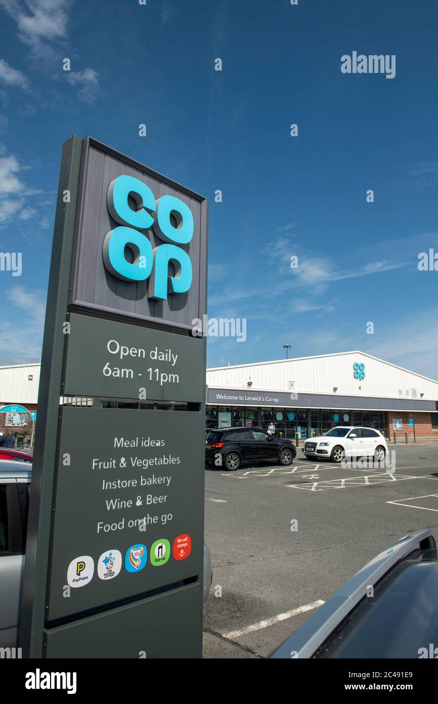 Magasin Coop à Lerwick Shetland, Écosse Banque D'Images