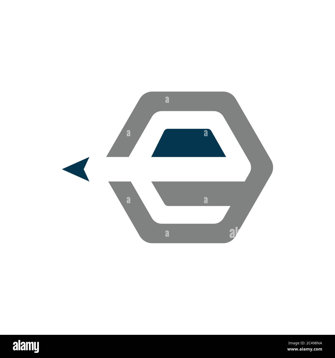 Lettre E logo éducation avec négatif style de l'espace design crayon illustration du logo vectoriel Illustration de Vecteur