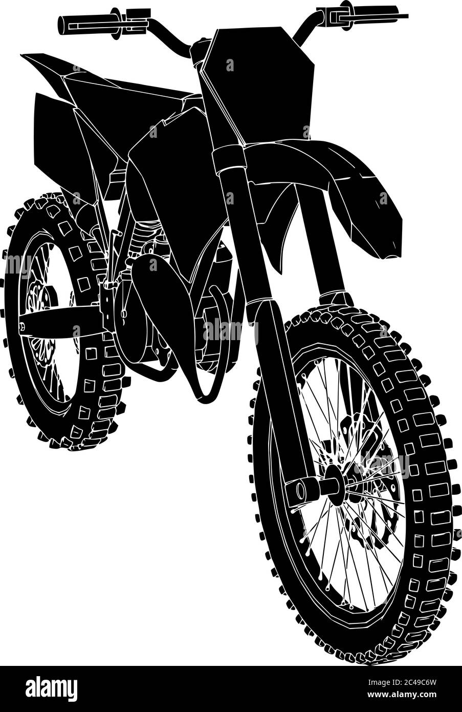 vecteur de silhouette de moto sur fond blanc Illustration de Vecteur